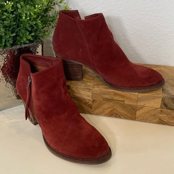 Sam Edelman Macon Ankle Boot Spiced Mahogany Suede Size 7.5 - Picture 2 of 15